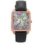 Supersonicangeldream Rose Gold Leather Watch  Front