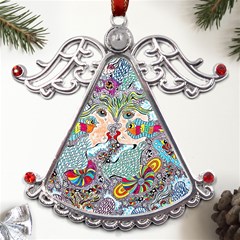 Supersonicangeldream Metal Angel With Crystal Ornament by chellerayartisans