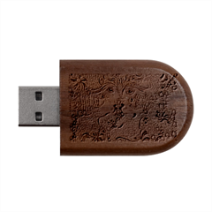 Supersonicangeldream Wood Oval Usb Flash Drive