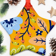 Floral Pattern Beautiful Aesthetic Ornament (star) by Paksenen