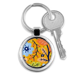 Floral Pattern Beautiful Aesthetic Key Chain (round)