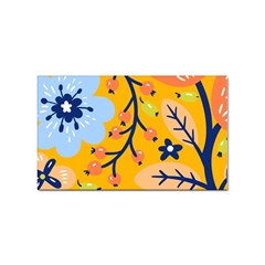 Floral Pattern Beautiful Aesthetic Sticker Rectangular (100 Pack) by Paksenen