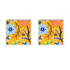 Floral Pattern Beautiful Aesthetic Cufflinks (square)