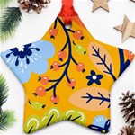 Floral Pattern Beautiful Aesthetic Star Ornament (Two Sides) Back