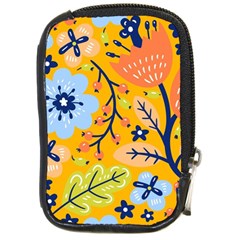 Floral Pattern Beautiful Aesthetic Compact Camera Leather Case