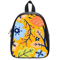 Floral Pattern Beautiful Aesthetic School Bag (small)