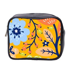 Floral Pattern Beautiful Aesthetic Mini Toiletries Bag (two Sides)