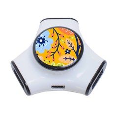 Floral Pattern Beautiful Aesthetic 3-port Usb Hub