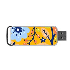 Floral Pattern Beautiful Aesthetic Portable Usb Flash (one Side)