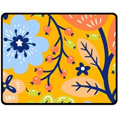 Floral Pattern Beautiful Aesthetic Two Sides Fleece Blanket (medium)