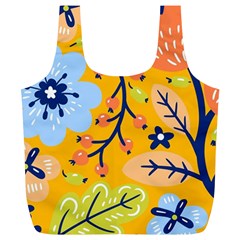 Floral Pattern Beautiful Aesthetic Full Print Recycle Bag (xl)