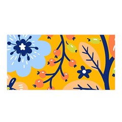 Floral Pattern Beautiful Aesthetic Satin Wrap 35  X 70 