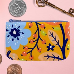 Floral Pattern Beautiful Aesthetic Large Coin Purse by Paksenen