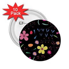 Foliage Pattern Beautiful Aesthetic Secret Garden 2 25  Buttons (10 Pack) 