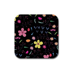 Foliage Pattern Beautiful Aesthetic Secret Garden Rubber Coaster (square)