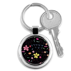 Foliage Pattern Beautiful Aesthetic Secret Garden Key Chain (round)