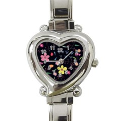 Foliage Pattern Beautiful Aesthetic Secret Garden Heart Italian Charm Watch