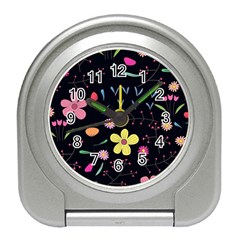 Foliage Pattern Beautiful Aesthetic Secret Garden Travel Alarm Clock