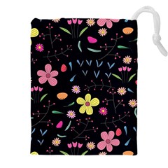 Foliage Pattern Beautiful Aesthetic Secret Garden Drawstring Pouch (5xl)