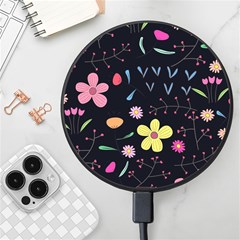 Foliage Pattern Beautiful Aesthetic Secret Garden Wireless Fast Charger(black) by Paksenen