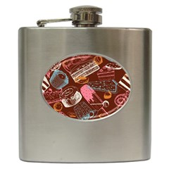 Sweet Food Seamless Pattern Hip Flask (6 Oz)