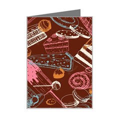 Sweet Food Seamless Pattern Mini Greeting Card