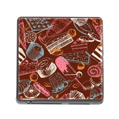 Sweet Food Seamless Pattern Memory Card Reader (square 5 Slot)