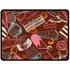 Sweet Food Seamless Pattern Fleece Blanket (large)