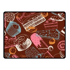 Sweet Food Seamless Pattern Fleece Blanket (small)