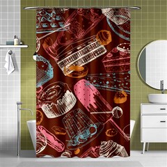 Sweet Food Seamless Pattern Shower Curtain 48  X 72  (small) 