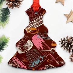 Sweet Food Seamless Pattern Christmas Tree Ornament (two Sides)