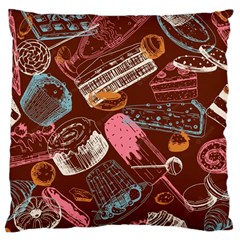 Sweet Food Seamless Pattern Large Cushion Case (one Side)