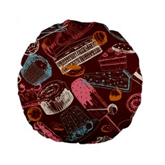 Sweet Food Seamless Pattern Standard 15  Premium Round Cushions