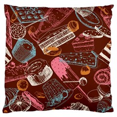 Sweet Food Seamless Pattern Standard Premium Plush Fleece Cushion Case (two Sides)