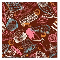 Sweet Food Seamless Pattern Square Satin Scarf (36  X 36 )