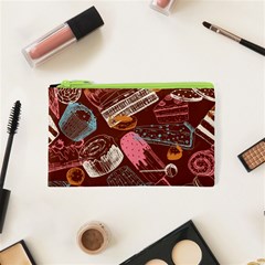 Sweet Food Seamless Pattern Cosmetic Bag (xs)