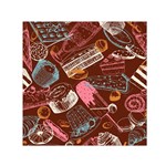 Sweet Food Seamless Pattern Square Satin Scarf (30  x 30 ) Front