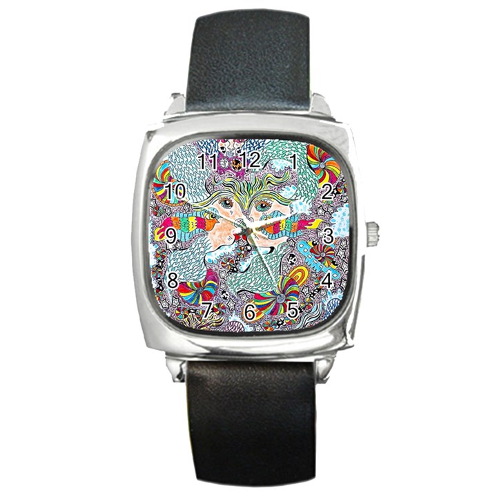 Supersonicangeldream Square Metal Watch