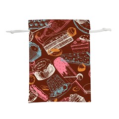 Sweet Food Seamless Pattern Lightweight Drawstring Pouch (l) by Paksenen