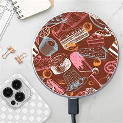 Sweet Food Seamless Pattern Wireless Fast Charger(white)