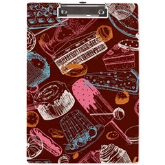 Sweet Food Seamless Pattern A4 Acrylic Clipboard