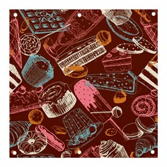 Sweet Food Seamless Pattern Banner And Sign 3  X 3 