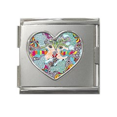 Supersonicangeldream Mega Link Heart Italian Charm (18mm) by chellerayartisans