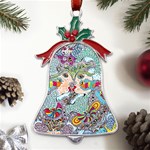 Supersonicangeldream Metal Holly Leaf Bell Ornament Front