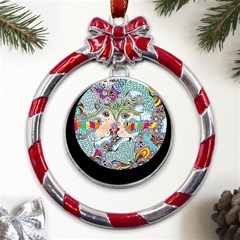 Supersonicangeldream Metal Red Ribbon Round Ornament