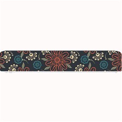 Retro Texture With Orange Flowers Floral Small Bar Mat