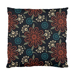 Retro Texture With Orange Flowers Floral Standard Cushion Case (one Side)