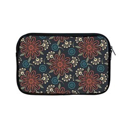 Retro Texture With Orange Flowers Floral Apple Macbook Pro 13  Zipper Case