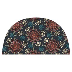 Retro Texture With Orange Flowers Floral Anti Scalding Pot Cap