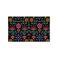 Mexican Folk Art Seamless Pattern Colorful Sticker (rectangular)